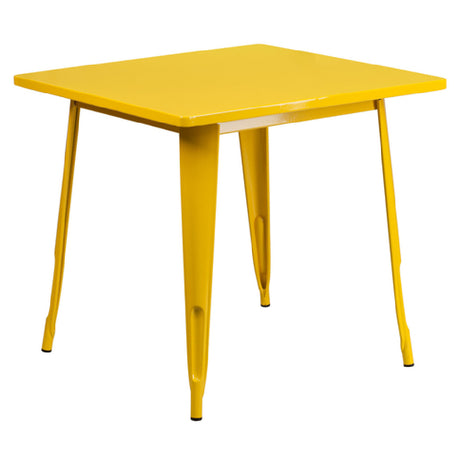 Flash Furniture ET-CT002-1-YL-GG Table 31-1/2"W X 31-1/2"D X 29-1/2"H Dining Height