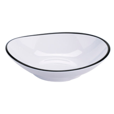 GET Enterprises B-100-W/BK Settlement Bistro™ Enamelware Bowl 10 Oz. (12 Oz. Rim Full) 7" X 6-3/4" X 1-1/2"