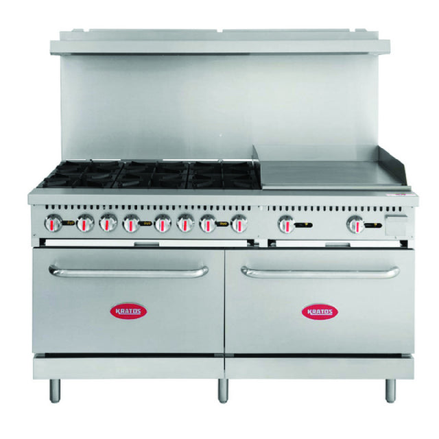 Hubert 75271 - Kratos® Gas Range, 60"W X 32-3/5"D X 60-2/5"H, Natural Gas