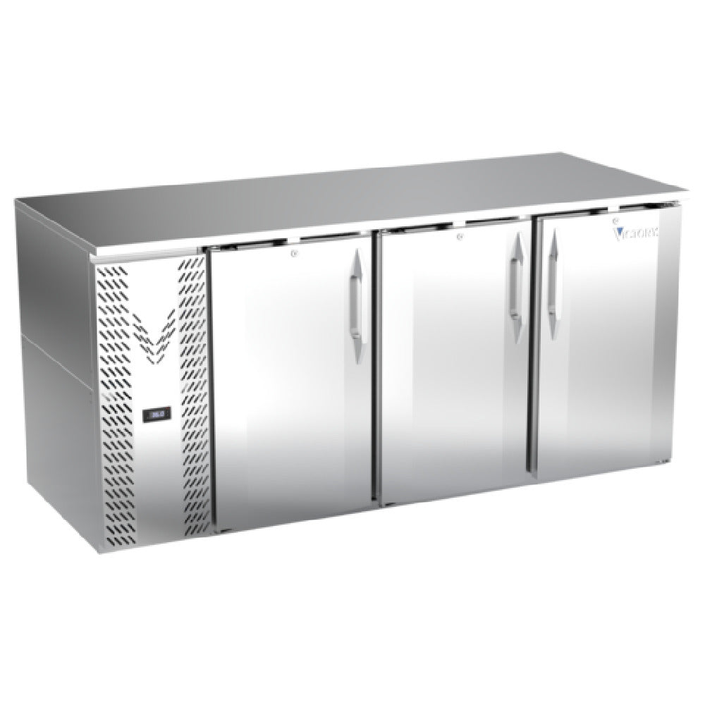 Victory VBB72HC-S - Back Bar Refrigerator, Two-section, 72"W X 30-1/8"D X 34"H