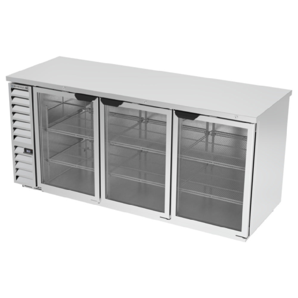 Beverage Air BB78HC-1-G-S Refrigerated Back Bar Storage Cabinet Three-section