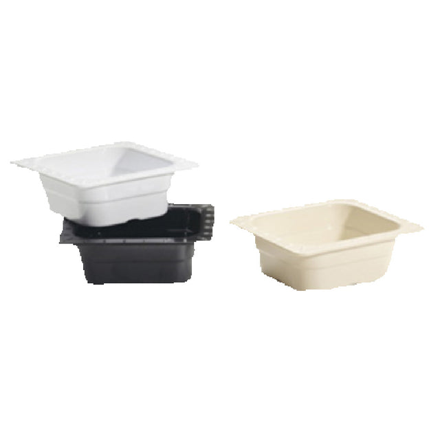 GET Enterprises ML-157-BK Food Pan/Insert Pan GN 1/6 Size (6.93" X 6.38") 2-1/2" Deep