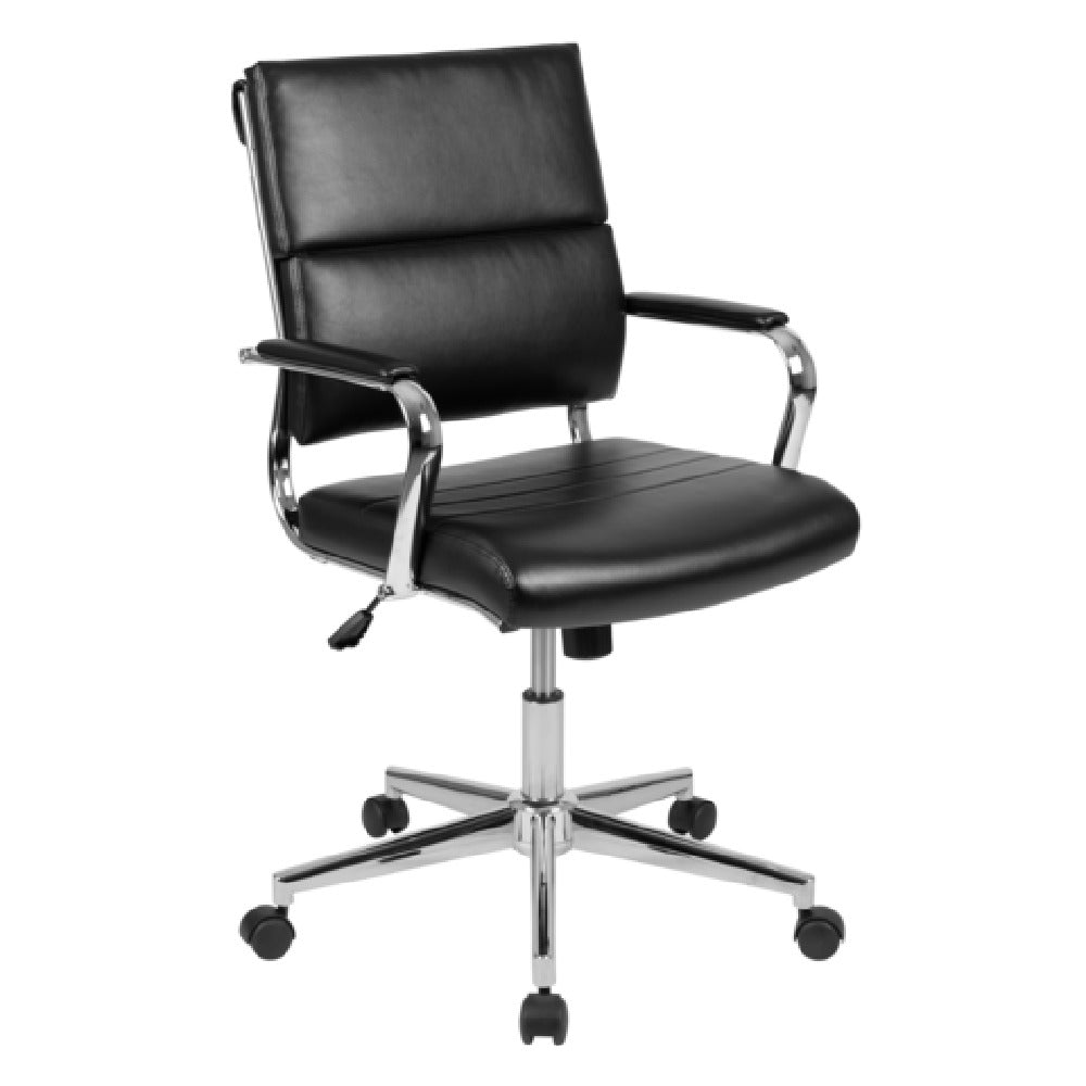 Flash Furniture BT-20595M-2-BK-GG Hansel Swivel Office Chair Mid-back Contemporary Panel