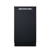 Summit DW184BADA Built-in Black Door Dishwasher 18" Wide ENERGY STAR Certified