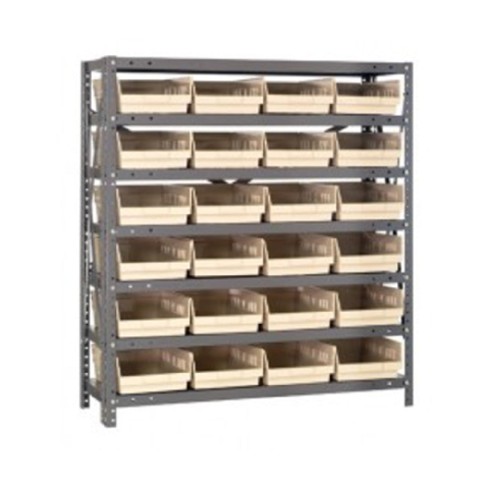 Quantum 1839-108_BLACK - Shelving Unit, 18"D X 36"L X 39"H, Heavy Duty