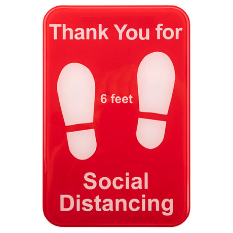 Tablecraft 10540 Sign "Social Distance" 6" X 9"