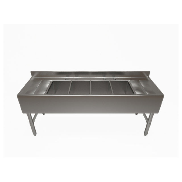 NBR Equipment UD-4-101410-84LR Underbar Sink Unit Four-compartment 84"W X 21-1/4"D X 32-1/2"H Overall Size