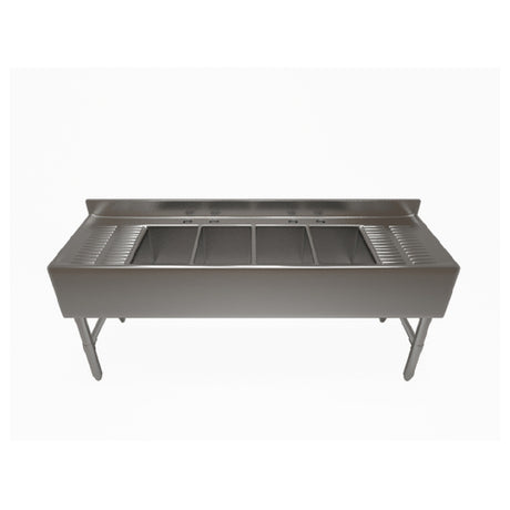 NBR Equipment UD-4-101410-96LR Underbar Sink Unit Four-compartment 96"W X 21-1/4"D X 32-1/2"H Overall Size