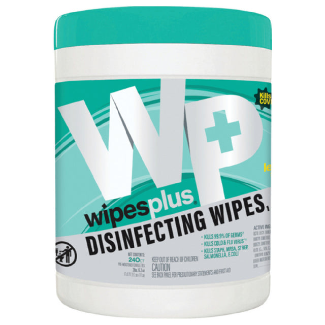 Carlisle 33900 WipesPlus® Disinfecting Surface Wipes Canister White (240 Wipes Per Canister 12 Canisters Per Case)