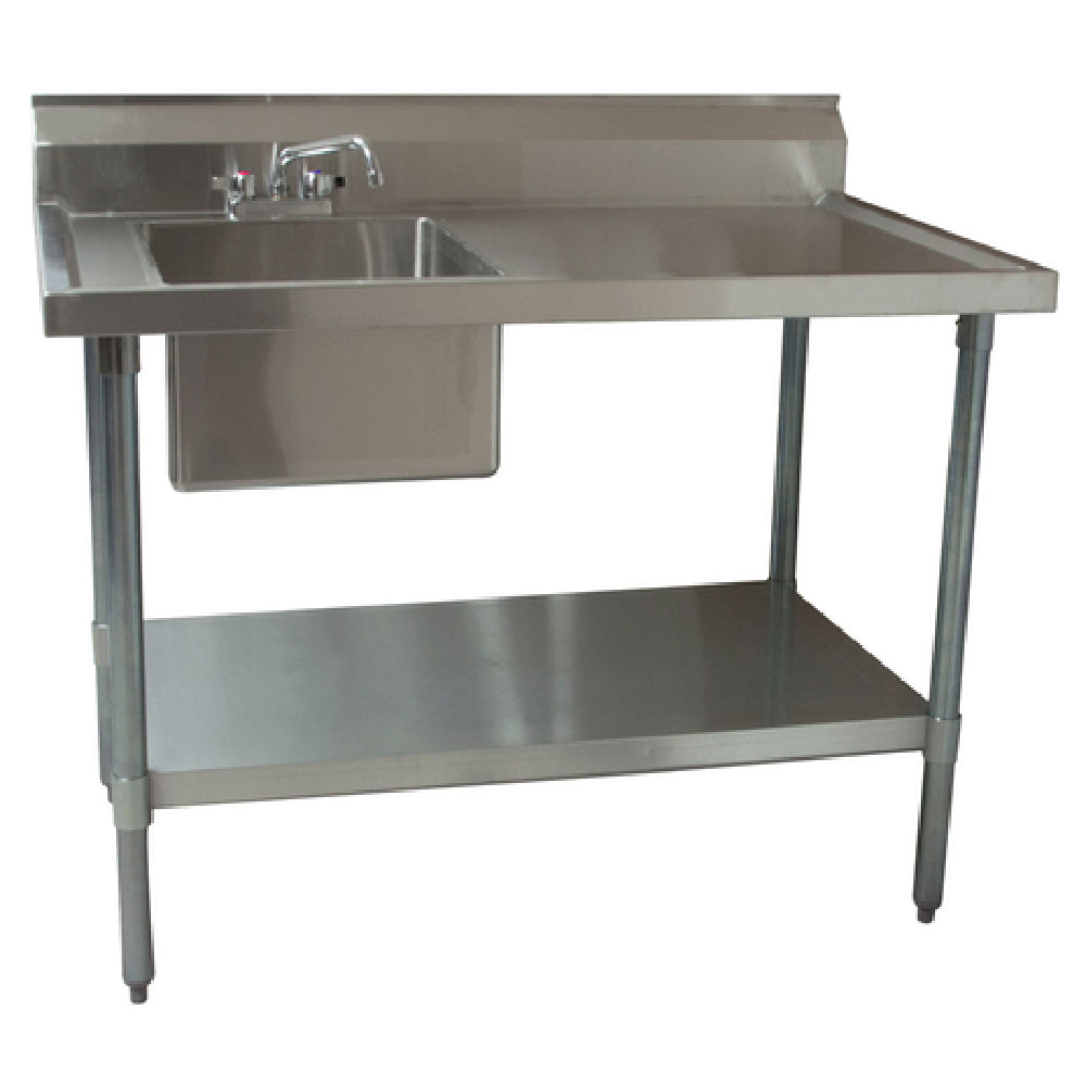 BK Resources BKMPT-3072G-L-P-G Work Table With Prep Sink Sink On Left 72"W X 30"D X 41-3/4"H Overall Size