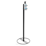 Hubert 82753 - Hand Sanitizer Floor Stand, 12" Base Dia. X 34"H, Holds Up To 3-1/2" Dia. Bottles