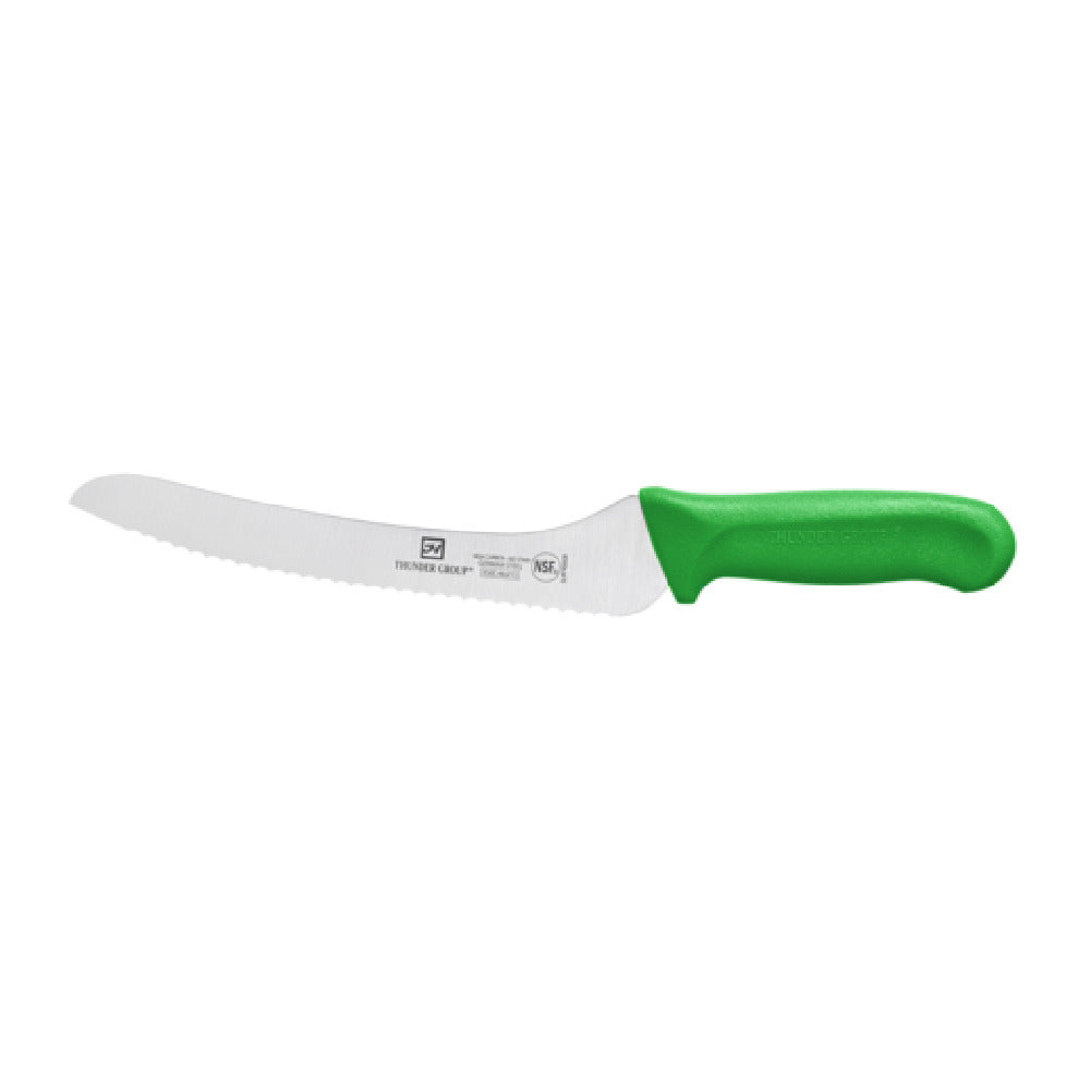 Thunder Group SLKF406GR Bread Knife 9" Blade Green Polypropylene Handles