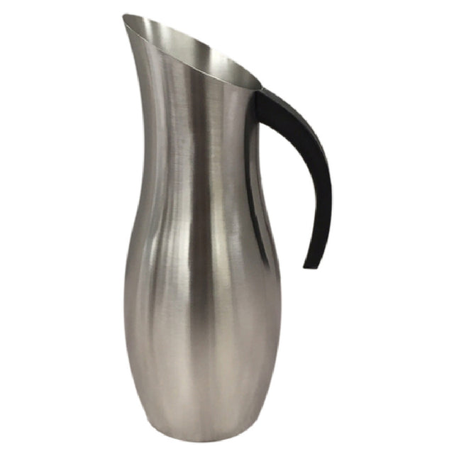 GET Enterprises P-64-BSS Modern Pitcher 64 Oz. (69 Oz. Rim Full) 3-4/5” Dia. X 11-3/4"H