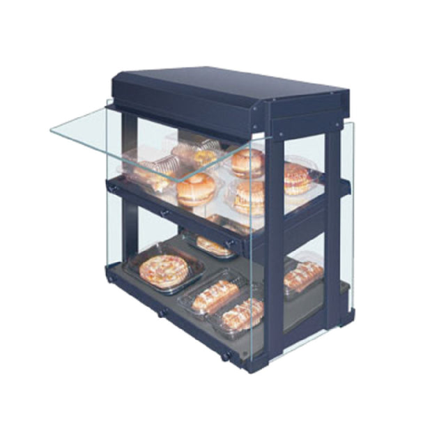 Hatco GRHW-1SGDS Glo-Ray® Display Warmer Countertop Unit With Slanted Heated Hardcoated Base & Heated Glass Shelf