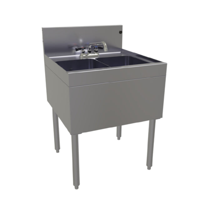 Glastender DSB-24-S Underbar Sink Unit Two Compartment 24"W X 24"D