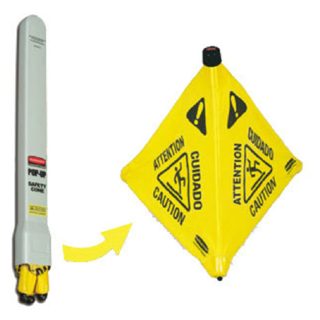 Rubbermaid FG9S0000YEL - Safety Cone, "Wet Floor", 20" Pop-up