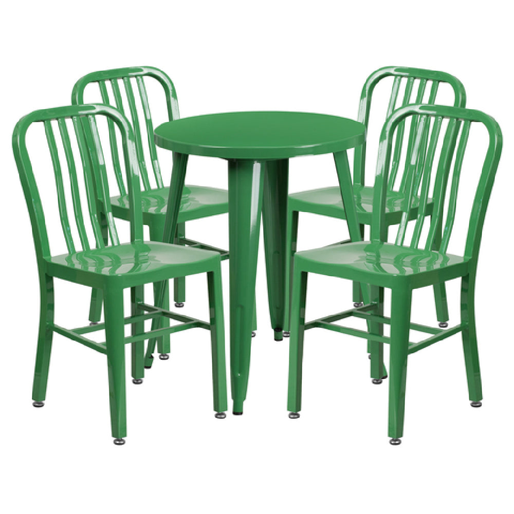 Flash Furniture CH-51080TH-4-18VRT-GN-GG Table And Chair Set Includes (1) 24" Dia. X 29"H Table