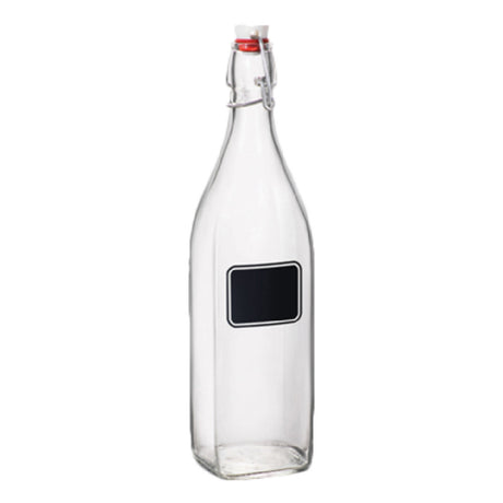 Steelite 4953Q815 Swing Top Bottle 17 Oz. (H 10-5/8" M 3" T 1-1/2" B 2-3/4") With Chalkboard Label