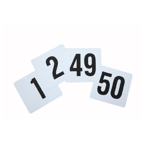 Winco TBN-50 Table Numbers Set Each Set Includes Numbers: 1-504" X 3-3/4"