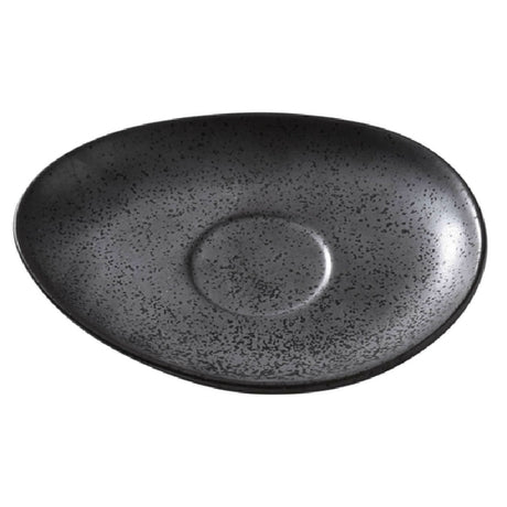 Yanco DB-002 Diamond Black Saucer 6"L X 4-1/2"W Oval