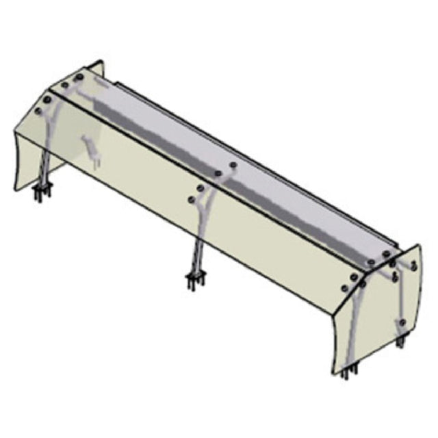 Atlas Metal VGG7-EP4-HT-6 Gardian™ Sneeze Guard 90-1/4"W Self-service Protector With 11-3/4" Top Shelf