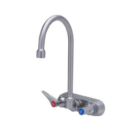 T&S Brass S-1146-CR EverSteel Workboard Faucet 4” Wall Mount Mixing Faucet With Body