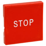 Franklin Machine Products 520-1032 Button Stop (Red 1.25" Sq)
