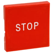 Franklin Machine Products 520-1032 Button Stop (Red 1.25" Sq)