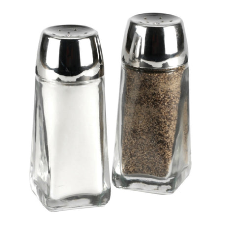 Anchor Hocking 12866S Salt & Pepper Shaker 4-1/4" Dia. X 2-1/8"H Metal Lid