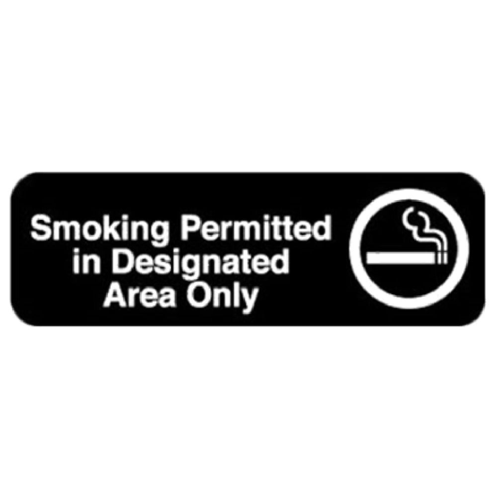 Royal Industries ROY 394534 Sign 3" X 9" "Smoking Permitted