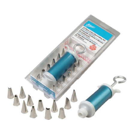 Harold Import Co. 556 Ateco Cake & Food Decorating Set 12 Metal Tips 1 Syringe