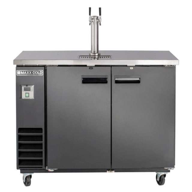 Maxximum MXBD48-1BHC Maxx Cold X-Series Keg Cooler With Single Tower & Dual Faucets