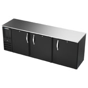 Beverage Air BBN94HC-B - Refrigerated Back Bar Storage Cabinet, Three-section, 94"W X 26-3/8"D X 34"H