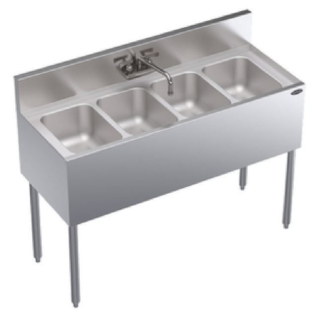 Krowne KR19-44C Royal Series Underbar Sink Unit Four Compartment 48"W X 19"D