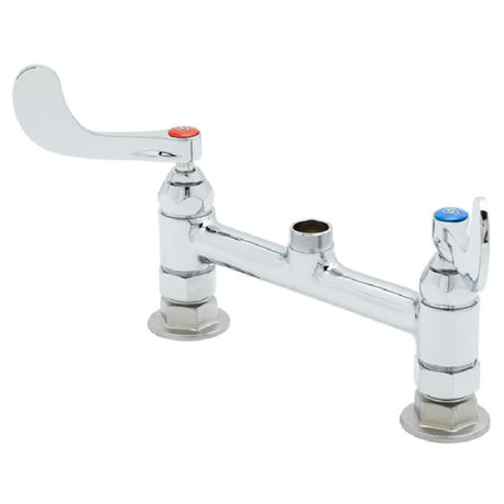 T&S Brass B-0220-LN-WH4 Mixing Faucet Double Deck Mount