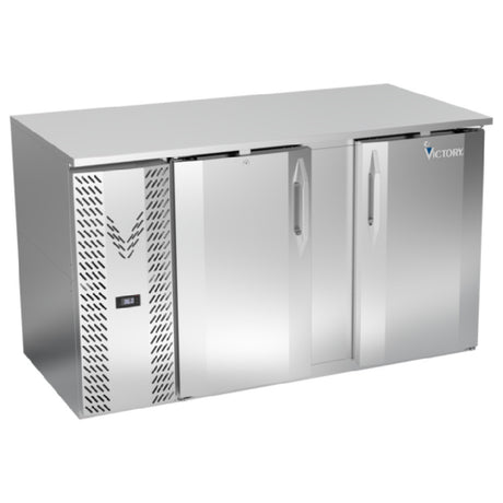 Victory VBB58HC-S - Back Bar Refrigerator, Two-section, 58"W X 30-1/8"D X 34"H