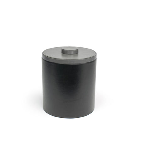 FOH RIB045BKL21 3.5qt Round London Ice Bucket Black With Smoke Lid Includes One RIB017BKL21-BTM 3.5qt Round London Ice Bucket Base Black