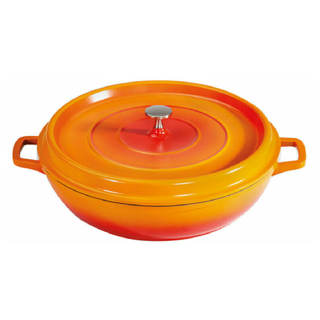 GET Enterprises CA-008-O/BK Heiss™ Braiser Pan 4 Qt. (5 Qt. Rim Full) 12-5/8" Dia. X 2-7/8"H