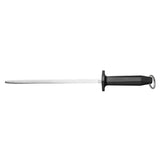 Mercer Culinary M14510 Mercer Cutlery German Traditional Steel Sharpening 10" Black Polypropylene Handle With Ring