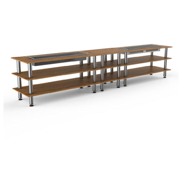 Steelite MGCMLD04BSXF Mogogo Buffet Solutions Modular Double Heat Buffet Table