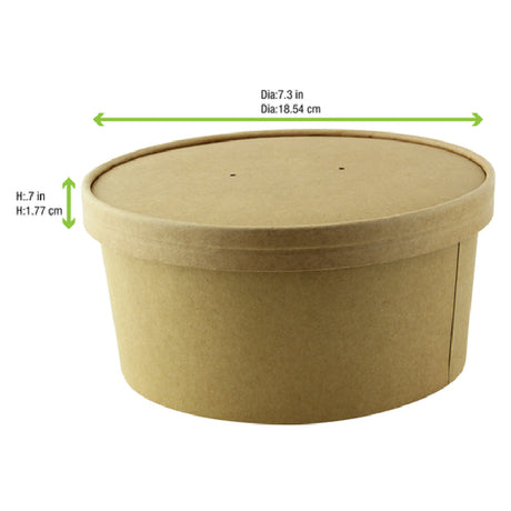 PacknWood 210LSOUP185K - Vented Lid, 7.3" Dia., Fits 210PC1550K & 210PCPLA1500 For Hot & Cold Food