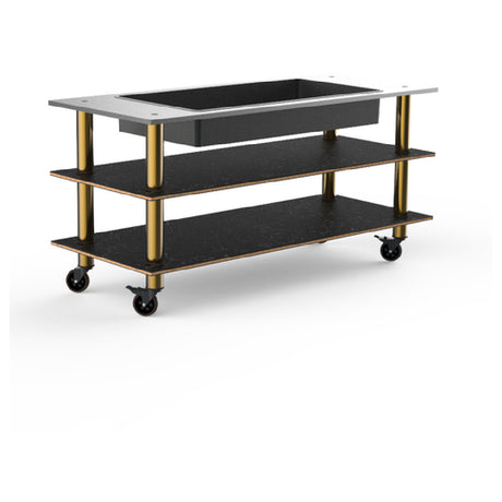 Steelite MGCMLE03MBXW Mogogo Buffet Solutions Modular Salad Bar Unit 3-tier 71" X 29-1/2" X 35"H