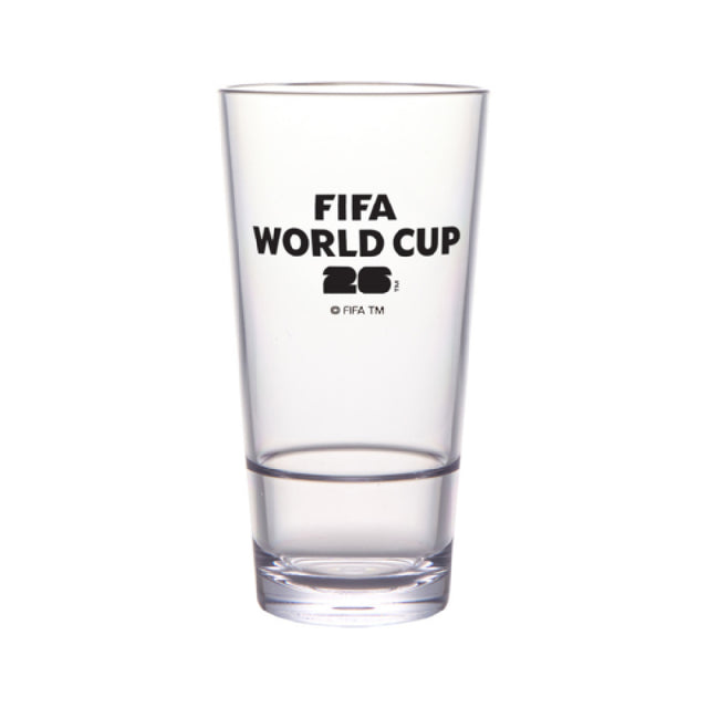 GET Enterprises S-18-FIFA26-LOGOBW FIFA Stackable Glass 20 Oz (21 Oz Rim-full) 3.4" Dia. X 6.6" H.