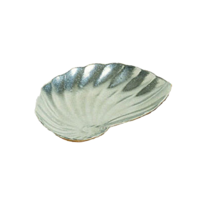 Bon Chef 5078 Side Serving Shell 4-1/2" X 6-1/4" Aluminum With Pewter-Glo Finish