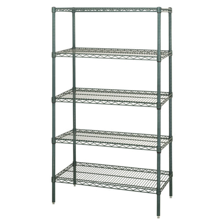 Quantum WR63-2460P-5 Wire Shelving Starter Kit 60"W X 24"D X 63"H 600 800 Lb. Capacity