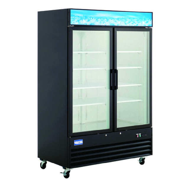Hubert 210996 - Kratos 67K-210 Two-Door Merchandising Freezer, 53"W, Interior LED Lighting