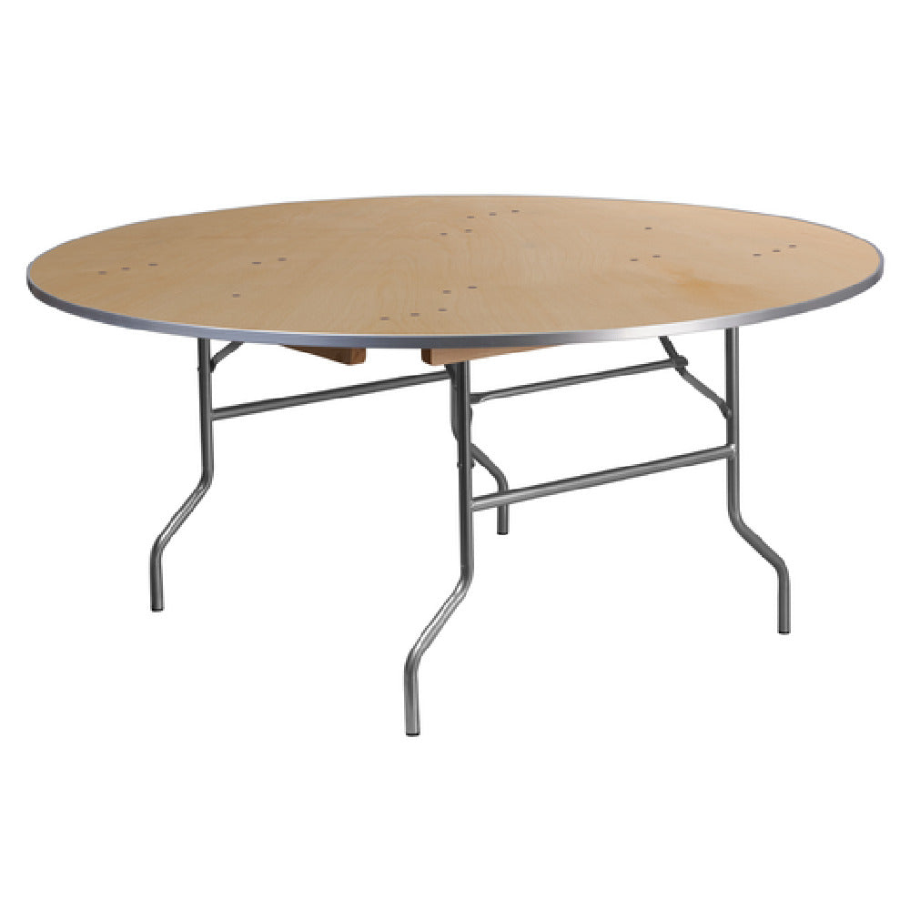 Flash Furniture XA-66-BIRCH-M-GG Heavy Duty Folding Banquet Table 66" Dia. X 30"H