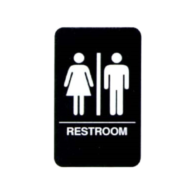 Vollrath 5633 Restroom Sign Braille 6" X 9"