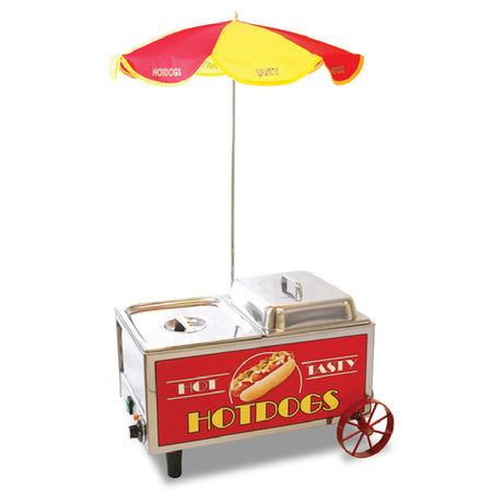 Winco 60072 Benchmark Hot Dog Mini Cart 60 Hot Dog Capacity 30 Buns Capacity