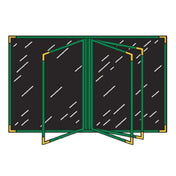 Menu Solutions RS160BA Menu Cover Holds 4-1/4" X 11" Insert Five Panel Booklet